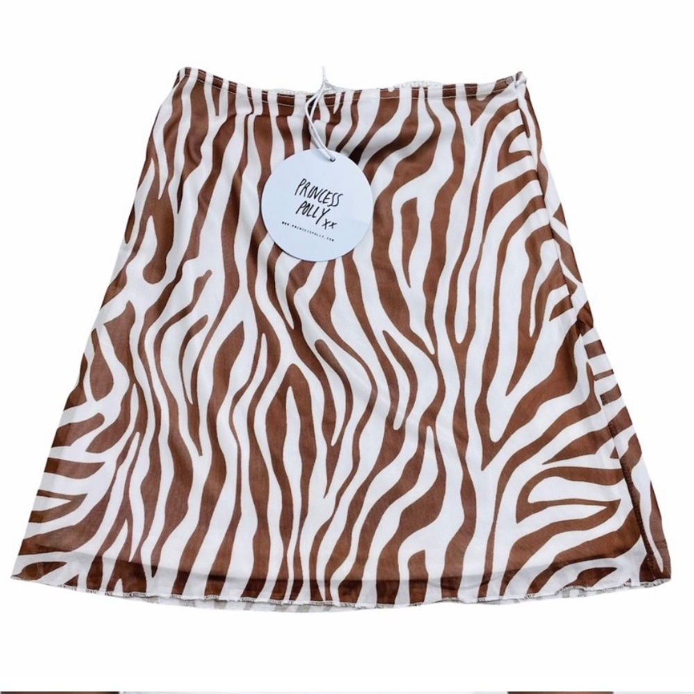Princess Polly Hershey Mini Skirt White - US 4